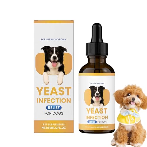 Woalopted Hautpflege Tropfen Für Hunde | 60ml Nahrungsergänzungsmittel,Ohrenpflege Tropfen Für Große Hunde | Für Senior Erwachsene Welpen Pflege Bad Zuhause Reisen Taglich Indoor Outdoor von Woalopted