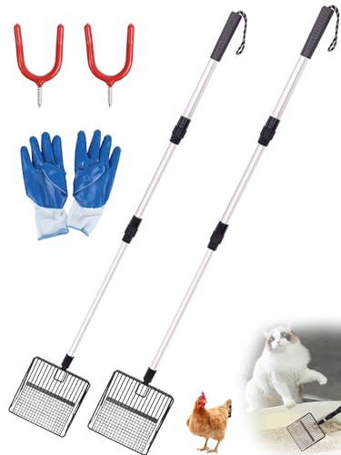 WodGod 2-teiliges Katzen- und Hühnerkotschaufel-Set, Metall, 4-in-1, robuste Stallschaufel, langer Griff, dehnbarer Hühnerstall, unverzichtbares Zubehör, langlebiger Hühnerstallrechen WodGod 2-teiliges Katzen- und Hühnerkotschaufel-Set, Metall, 4-in-1, robuste Stallschaufel, langer Griff, dehnbarer Hühnerstall, unverzichtbares Zubehör, langlebiger Hühnerstallrechen von WodGod