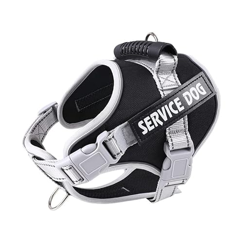 Hundegeschirr Mit Klettverschluss,Anti Zug Atmungsaktiv Brustgeschirr No Pull Sicherheitsgeschirr Reflektierend Dog Harness Einstellbar Weich für Große/Kleine Hunde von Wodondog