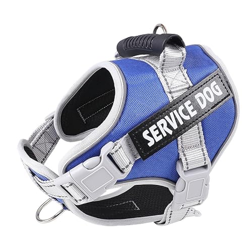 Hundegeschirr Mit Klettverschluss,Anti Zug Atmungsaktiv Brustgeschirr No Pull Sicherheitsgeschirr Reflektierend Dog Harness Einstellbar Weich für Große/Kleine Hunde(Gitter,XL) von Wodondog