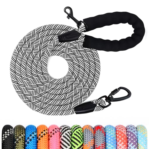 Hundeleine, 1,2 m/1,5 m/2 m/3 m/5 m/10 m/20 m/30 m, mit gepolstertem Robuste Hundeleine, geeignet für das Training und Spazierengehen kleine mittelgroßer und Hunde Abschließbarer Karabine von Wodondog