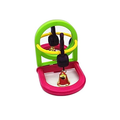 Papageien Schnabel Schleifen Spielzeug Käfig Vogel Training Stand Mit Windmühle/Glocken Nymphensittich Molar Spielzeug Gym Sitzstangen Für Indoor Papagei Training Stand von Woedpez