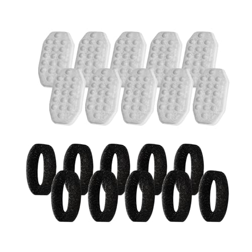 Woedpez 10pcs Ersatzfilter Für PET Wasserbrunnen Verbesserung des Wasserfilters Und Schwammersatz von Woedpez