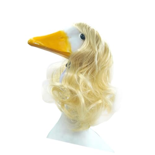 Woedpez Gänse Hund Feier Kopfschmuck Lange lockige Frisur Themed Outfit Synthetisches Haar Einfache Haustier Kostüm Perücken Woedpez Gänse Hund Feier Kopfschmuck Lange lockige Frisur Themed Outfit Synthetisches Haar Einfache Haustier Kostüm Perücken von Woedpez