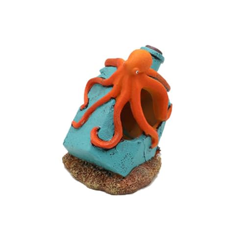 Woedpez Octopuses Harz-Stein, Drift-Flasche für Aquarium-Dekoration, Aquarium, Ornamente, einfach zu montieren, Aquarium-Dekoration für Krabben Woedpez Octopuses Harz-Stein, Drift-Flasche für Aquarium-Dekoration, Aquarium, Ornamente, einfach zu montieren, Aquarium-Dekoration für Krabben von Woedpez