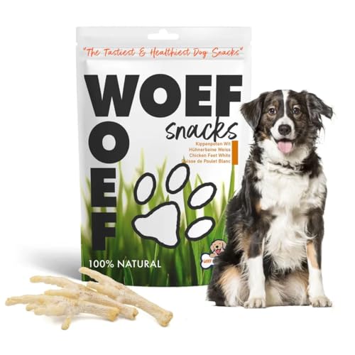 Woef Woef Snacks, Weiße Hühnerfüße für Hunde, 100% Natürlicher Kausnack, Zahnpflege & Gelenkgesundheit, Ohne Zusatzstoffe, 250g Woef Woef Snacks, Weiße Hühnerfüße für Hunde, 100% Natürlicher Kausnack, Zahnpflege & Gelenkgesundheit, Ohne Zusatzstoffe, 250g von Woef Woef Snacks