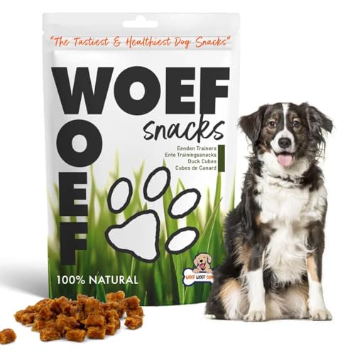 Woef Woef Snacks Hundesnacks Enten-Turnschuhe - Trainingssnack - 0.40 KG - Leckereien für Hunde - Belohnungssnack, Behandeln, Trainingssnacks - Ente - Alle Hunde und jedes Alter ab 2 Monaten von Woef Woef Snacks