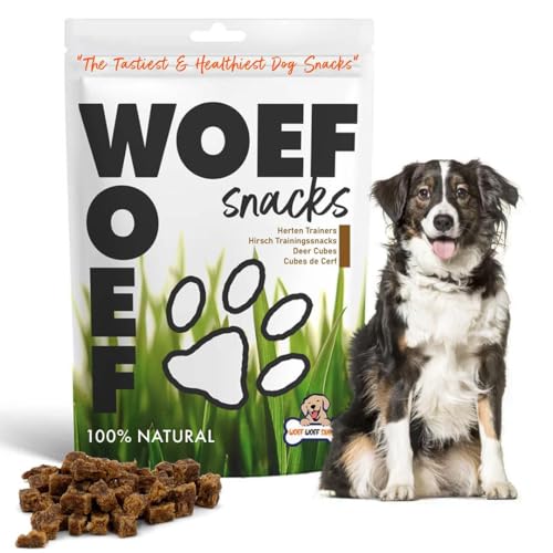 Woef Woef Snacks Hundesnacks Hirschtrainer - Trainingssnacks - 2.00 KG - Leckereien für Hunde - Belohnungssnack, Behandeln, Trainingssnacks - Alle Hunde und jedes Alter ab 2 Monaten - von Woef Woef Snacks