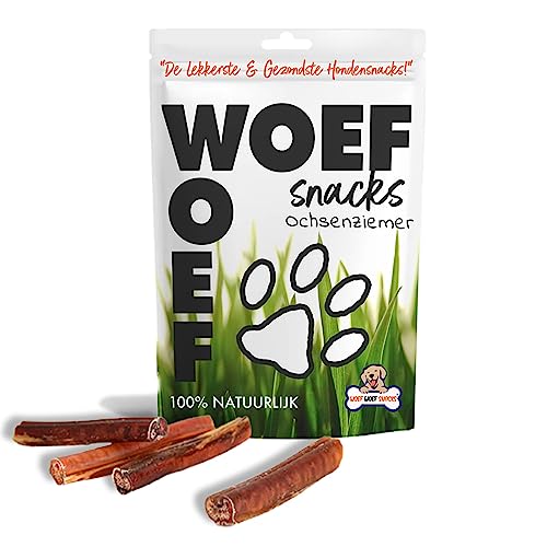Woef Woef Snacks Hundesnacks Ochsenziemer - 0.50 KG - Leckereien für Hunde - Kausnack, Belohnungssnack - Alle Hunde und jedes Alter ab 8 kg - Keine Zusatzstoffe von Woef Woef Snacks