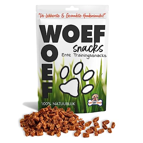 Woef Woef Snacks Hundesnacks Enten-Turnschuhe - Trainingssnack - 0.40 KG - Leckereien für Hunde - Belohnungssnack, Behandeln, Trainingssnacks - Ente - Alle Hunde und jedes Alter ab 2 Monaten - von Woef Woef Snacks