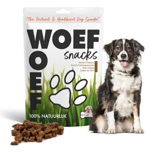 Woef Woef Snacks Hundesnacks Hirschtrainer - Trainingssnacks - 1.00 KG - Leckereien für Hunde - Belohnungssnack, Behandeln, Trainingssnacks - Alle Hunde und jedes Alter ab 2 Monaten - von Woef Woef Snacks