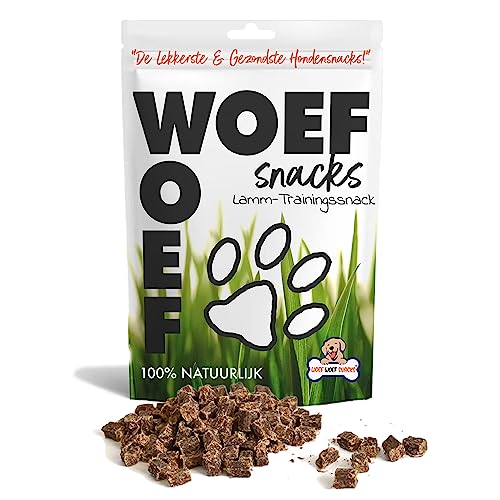 Woef Woef Snacks Hundesnacks Lammtrainer - trainingssnack - 2.00 KG - Leckereien für Hunde - Belohnungssnack, Behandeln, Trainingssnacks - Lamm - Alle Hunde und jedes Alter ab 2 Monaten - von Woef Woef Snacks