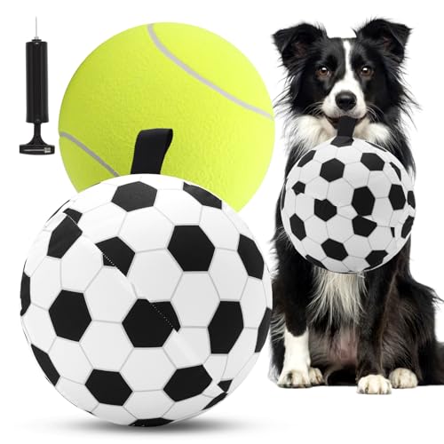 Wofypetny Herding Ball für Hunde – 24,1 cm Hundebälle mit Fußballabdeckung und Luftpumpe für australischen Schäferhund, Rinderhunde, Border Collie, kleine, mittelgroße Rassen, riesiger Herding-Hund, Wofypetny Herding Ball für Hunde – 24,1 cm Hundebälle mit Fußballabdeckung und Luftpumpe für australischen Schäferhund, Rinderhunde, Border Collie, kleine, mittelgroße Rassen, riesiger Herding-Hund, von Wofypetny