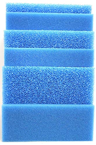 Wohnkult Filtermatte Filterschwamm Blau Alle Größen von 50 x 50 x 2 cm - 100 x 50 x 10 cm Grob und Fein (50 x 50 x 10 cm Fein 30 PPI) von Wohnkult
