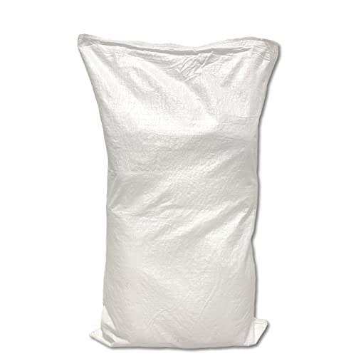 Wohnkult Gewebesack Gewebesäcke Sandsack Laubsack Getreidesack PP 6 Größen 3 Farben (60 x 100 cm | weiß, 5 Stück) von Wohnkult