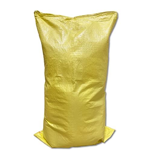 Wohnkult Gewebesack Gewebesäcke Sandsack Laubsack Getreidesack PP 6 Größen 3 Farben (65 x 105 cm | gelb, 20 Stück) von Wohnkult