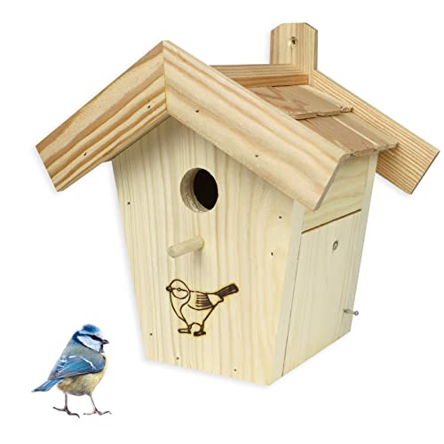 Premium Nistkasten mit Lärchenholzdach - Vogelfutterhaus Nistkästen Vogelhaus Vogelhäuschen Premium Nistkasten mit Lärchenholzdach - Vogelfutterhaus Nistkästen Vogelhaus Vogelhäuschen von Woidwerk Manufaktur