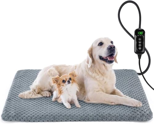 Woiil Elektrisch Haustier Heizdecke, Timing & Temperatur Einstellbar Katzen & Hund Heizmatte Sicher Weicher Wärmedecke Innen für Neugeborene, kleine und ältere Katzen und Hunde, Grau 89 * 61cm Woiil Elektrisch Haustier Heizdecke, Timing & Temperatur Einstellbar Katzen & Hund Heizmatte Sicher Weicher Wärmedecke Innen für Neugeborene, kleine und ältere Katzen und Hunde, Grau 89 * 61cm von Woiil