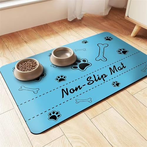 Wokuaile Napfunterlage Hund Katzen Futternapf Unterlage rutschfeste Saugfähige Schnelltrocknend Futtermatte Leicht Zu Reinigen Hundenapf Matte Blau, 30 x 50 cm Wokuaile Napfunterlage Hund Katzen Futternapf Unterlage rutschfeste Saugfähige Schnelltrocknend Futtermatte Leicht Zu Reinigen Hundenapf Matte Blau, 30 x 50 cm von Wokuaile