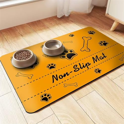 Wokuaile Napfunterlage Hund Katzen Futternapf Unterlage rutschfeste Saugfähige Schnelltrocknend Futtermatte Leicht Zu Reinigen Hundenapf Matte Gelb, 40 x 50 cm Wokuaile Napfunterlage Hund Katzen Futternapf Unterlage rutschfeste Saugfähige Schnelltrocknend Futtermatte Leicht Zu Reinigen Hundenapf Matte Gelb, 40 x 50 cm von Wokuaile