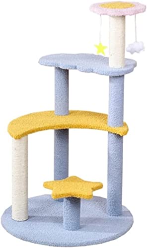 Katzen-Klettergerüst, Katzenbaum, Sisal-Kratzbaum für Katzen, zum Springen, Tease-Spielzeug, Katzen-Hauskratzer von WolFum