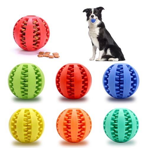 Hundespielzeug für aggressive Kauer, interaktives Leckerli-Ball, Spielzeug zum Zahnen, um sie beschäftigt zu halten, Hundebälle, Futter-Leckerlis, Kauball für kleine, mittelgroße und große Hunde Hundespielzeug für aggressive Kauer, interaktives Leckerli-Ball, Spielzeug zum Zahnen, um sie beschäftigt zu halten, Hundebälle, Futter-Leckerlis, Kauball für kleine, mittelgroße und große Hunde von Woleigiao