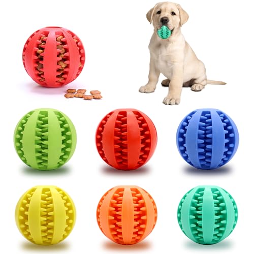 Hundespielzeug für aggressive Kauer, interaktives Leckerli-Ball, Spielzeug zum Zahnen, um sie beschäftigt zu halten, Hundebälle, Futter-Leckerlis, Kauball für kleine, mittelgroße und große Hunde Hundespielzeug für aggressive Kauer, interaktives Leckerli-Ball, Spielzeug zum Zahnen, um sie beschäftigt zu halten, Hundebälle, Futter-Leckerlis, Kauball für kleine, mittelgroße und große Hunde von Woleigiao