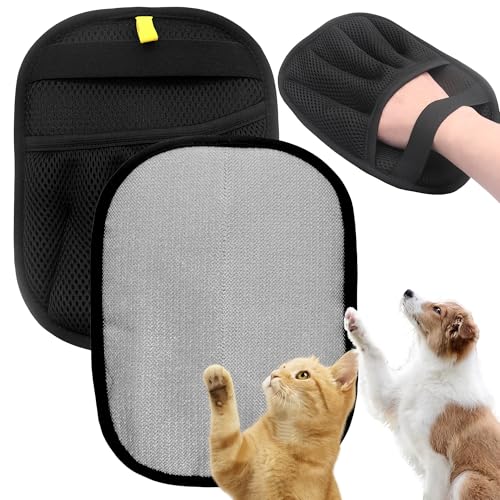 Woleigiao 2 x Tierhaarentferner-Handschuhe, wiederverwendbar, für Katzen- und Hundehaarentferner, statische Enthaarungshandschuhe für Sofas, Möbel, Teppiche, Autositze, Haustierpflege, Katzen- und Woleigiao 2 x Tierhaarentferner-Handschuhe, wiederverwendbar, für Katzen- und Hundehaarentferner, statische Enthaarungshandschuhe für Sofas, Möbel, Teppiche, Autositze, Haustierpflege, Katzen- und von Woleigiao