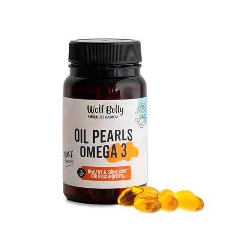 Wolf Belly - Omega 3 Kapseln für Hunde 100% Natürlich (60 Stück), Fischöl Kapseln für Hunde Hochdosiert, Sardinenöl für Katzen Lebensmittelqualität, Omega 3, 6 & 9 Fischöl Futterzusatz Wolf Belly - Omega 3 Kapseln für Hunde 100% Natürlich (60 Stück), Fischöl Kapseln für Hunde Hochdosiert, Sardinenöl für Katzen Lebensmittelqualität, Omega 3, 6 & 9 Fischöl Futterzusatz von Wolf Belly Natural Pet Goodness