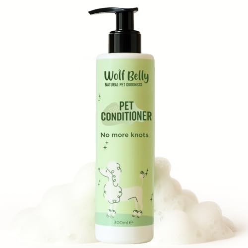 Wolf Belly – Entwirrender Conditioner für Hunde und Katzen (300 ml) | Weicht auf, spendet Feuchtigkeit und erleichtert das Bürsten | Aloe Vera und pflanzliche Proteine – Made in Europe von Wolf Belly Natural Pet Goodness