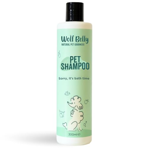 Wolf Belly – Natürliches Shampoo für Hunde und Katzen (300 ml) mit Aloe Vera und pflanzlichen Proteinen | Reinigt und spendet Feuchtigkeit Fell | Geeignet für empfindliche Haut von Wolf Belly Natural Pet Goodness