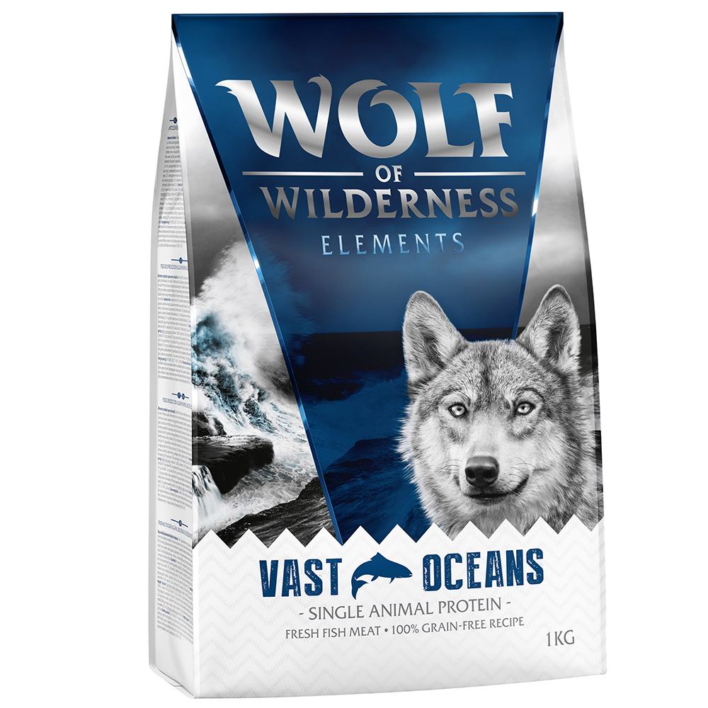 1 kg Wolf of Wilderness - getreidefrei zum Sonderpreis! - Fisch Single Meat Sensitiv "Vast Oceans" von Wolf of Wilderness