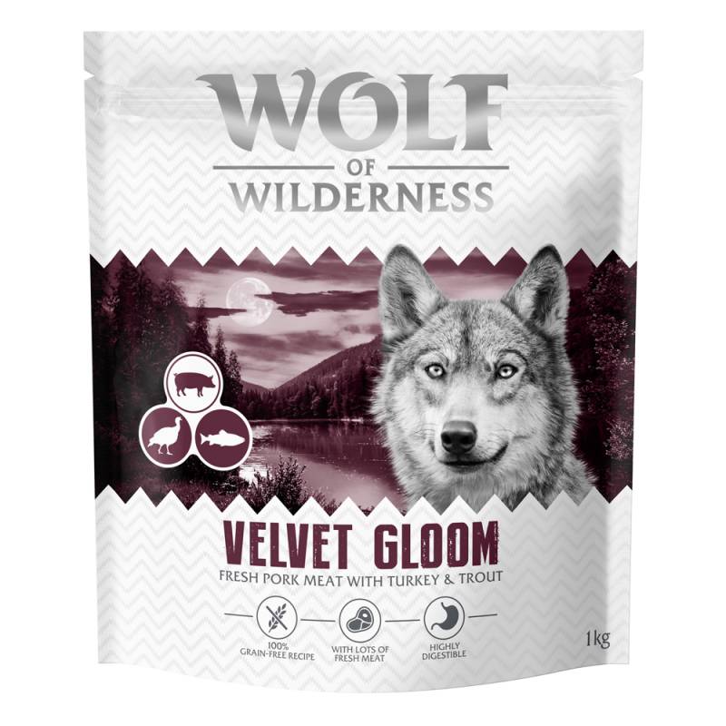 1 kg Wolf of Wilderness - getreidefrei zum Sonderpreis! - "Velvet Gloom" Truthahn & Forelle von Wolf of Wilderness