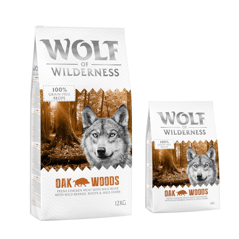 12 + 2 kg gratis! 14 kg Wolf of Wilderness Trockenfutter - Oak Woods - Wildschwein 12 + 2 kg gratis! 14 kg Wolf of Wilderness Trockenfutter - Oak Woods - Wildschwein von Wolf of Wilderness