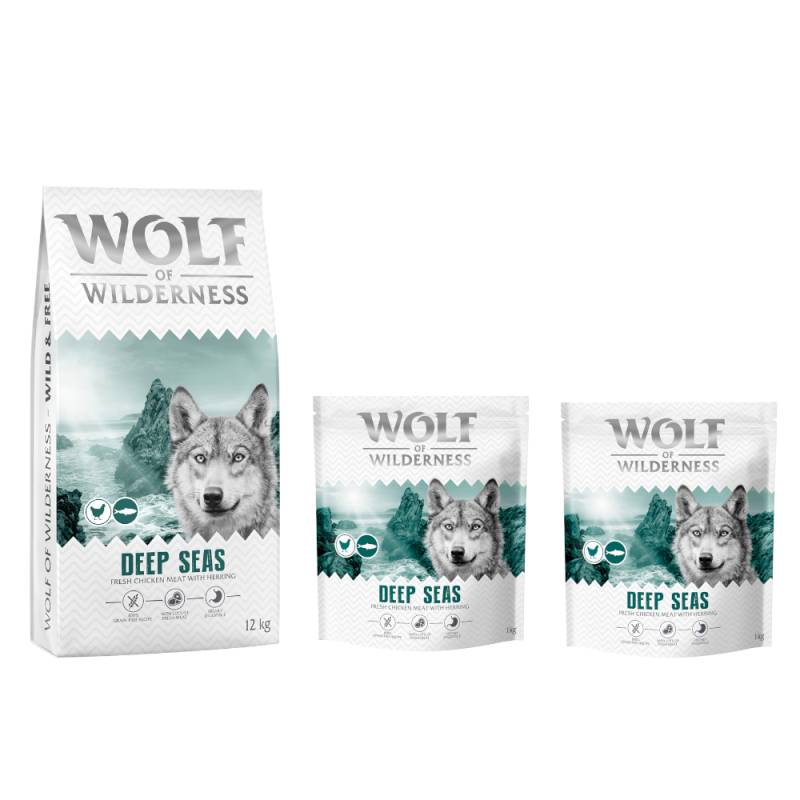 12 + 2 kg gratis! 14 kg Wolf of Wilderness - getreidefreie Rezeptur - Adult "Deep Seas" Hering 12 + 2 kg gratis! 14 kg Wolf of Wilderness - getreidefreie Rezeptur - Adult "Deep Seas" Hering von Wolf of Wilderness