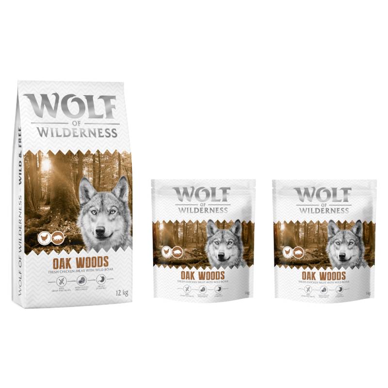 12 + 2 kg gratis! 14 kg Wolf of Wilderness - getreidefreie Rezeptur - Adult "Oak Woods" Wildschwein 12 + 2 kg gratis! 14 kg Wolf of Wilderness - getreidefreie Rezeptur - Adult "Oak Woods" Wildschwein von Wolf of Wilderness