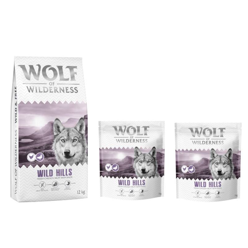 12 + 2 kg gratis! 14 kg Wolf of Wilderness - getreidefreie Rezeptur - Adult "Wild Hills" Ente 12 + 2 kg gratis! 14 kg Wolf of Wilderness - getreidefreie Rezeptur - Adult "Wild Hills" Ente von Wolf of Wilderness
