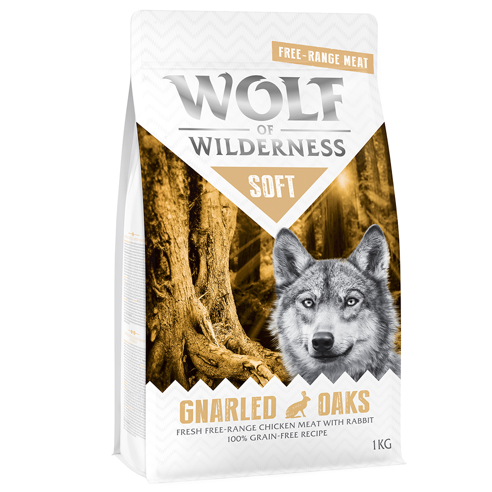 2 x 1 kg Wolf of Wilderness Trockenfutter zum Sonderpreis! - SOFT Gnarled Oaks - Freiland-Huhn & Kaninchen (halbfeucht) von Wolf of Wilderness