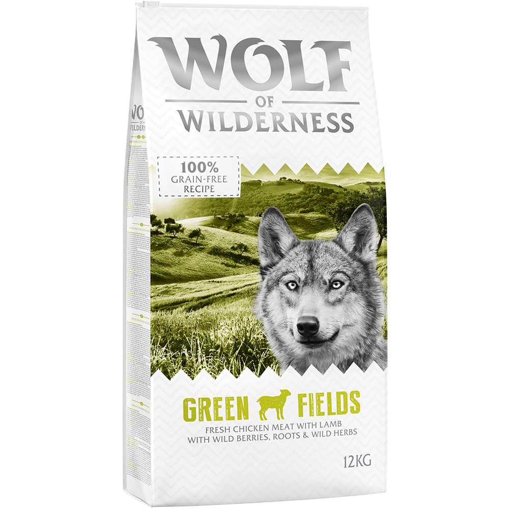 2 x 12 kg Wolf of Wilderness Trockenfutter - getreidefrei - Green Fields - Lamm von Wolf of Wilderness