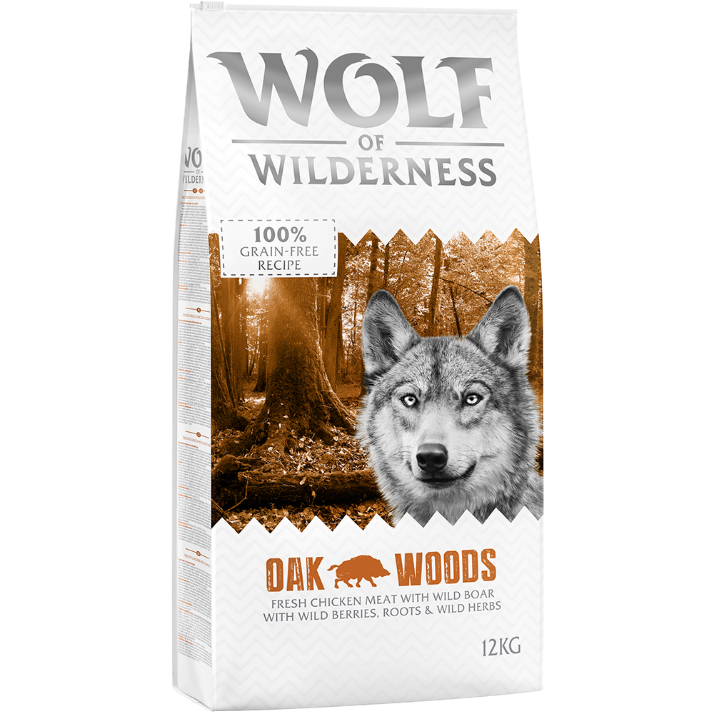 2 x 12 kg Wolf of Wilderness Trockenfutter - getreidefrei - Oak Woods - Wildschwein von Wolf of Wilderness