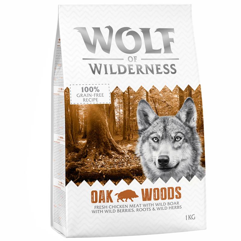 Bis zu 25% Rabatt: 1 kg Wolf of Wilderness Trockenfutter  - Oak Woods - Wildschwein von Wolf of Wilderness