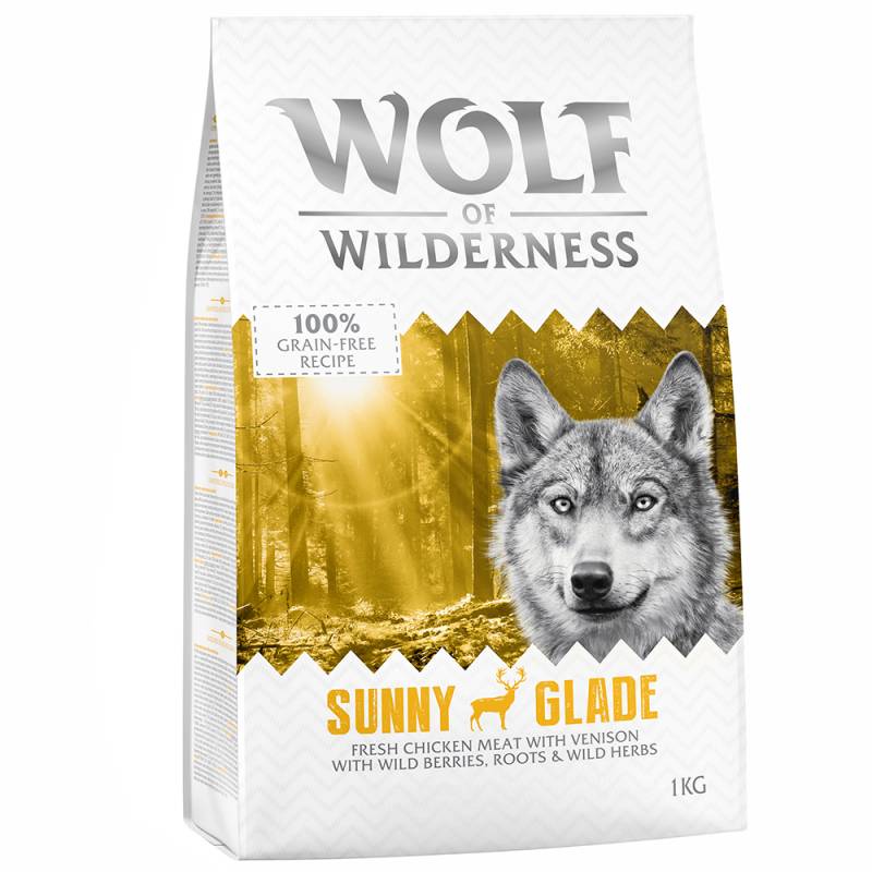 Bis zu 25% Rabatt: 1 kg Wolf of Wilderness Trockenfutter  - Sunny Glade - Hirsch von Wolf of Wilderness