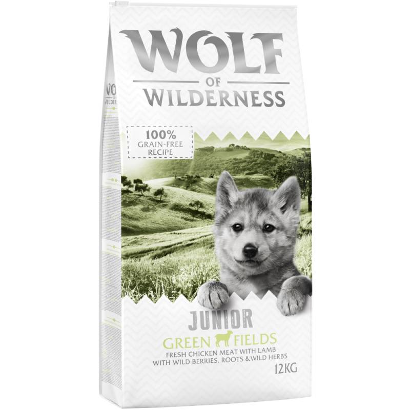 Wolf of Wilderness Junior "Green Fields" Lamm - getreidefrei - Sparpaket: 2 x 12 kg von Wolf of Wilderness