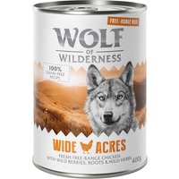 Sparpaket 12 x 400 g Wolf of Wilderness "Freiland-Fleisch" - Wide Acres - Freiland-Huhn von Wolf of Wilderness