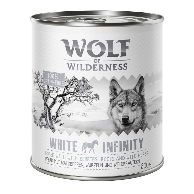 Sparpaket Wolf of Wilderness Adult - Single Protein 24 x 400 g / 800 g 24 x 800 g: White Infinity - Pferd von Wolf of Wilderness