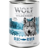 Sparpaket Wolf of Wilderness Adult 24 x 400 g - Single Protein - Blue River - FIsch von Wolf of Wilderness