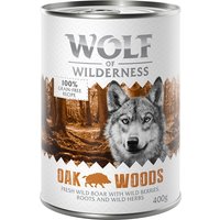 Sparpaket Wolf of Wilderness Adult 24 x 400 g - Single Protein - Oak Woods - Wildschwein von Wolf of Wilderness