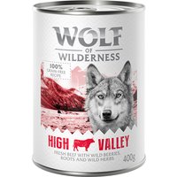 Sparpaket Wolf of Wilderness Adult 24 x 400 g - Single Protein - High Valley - Rind von Wolf of Wilderness