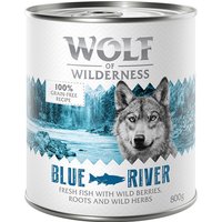 Sparpaket Wolf of Wilderness Adult 24 x 800 g - Single Protein - Blue River - Fisch von Wolf of Wilderness