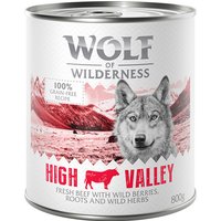 Sparpaket Wolf of Wilderness Adult 24 x 800 g - Single Protein - High Valley - Rind von Wolf of Wilderness